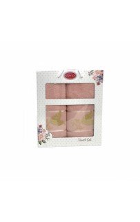 Набор полотенец Карвен "ALTIN YAPRAK" махра 50*90/70*140 HS 1630 v3 пудра