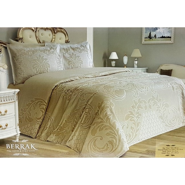 Комплетк "BERRAK" (покрывало+простынь+нав.) евро Y 611