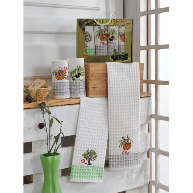 Полотенце кухонное KARVEN "FRUIT" вафля 50*70 4 шт. НМ 574