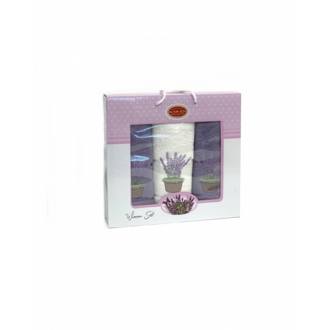 Набор полотенец Карвен "LAVANTA 1" махра 50*90(2)/70*140 HS1603 v8 св.лиловый