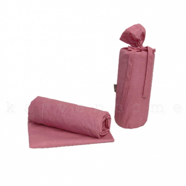 Простынь Sarev Bazaar"TEO"на резинке+1 наволочка"FITTED CARSAF SETI"1.5 сп поплин 100*200+30см P 939 v4 gulkurusu