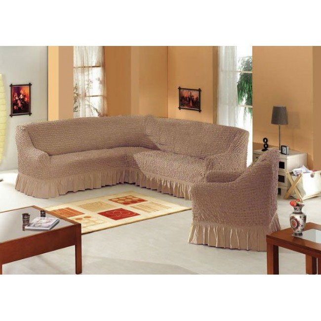 Чехол на диван и кресло угловой (универс.) "Карвен" К 038 (Акция)