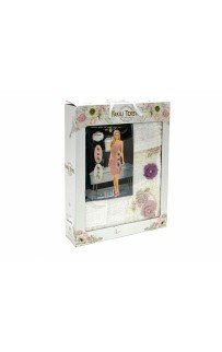 Сауна "FAКILI" с 3D апплекация махра женская 75*150+тапочки +чалма В 215