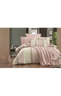 Комплект ZEBRA LADEN (Покрывало+постельное белье) евро 7 предметов Y 892 pudra/пудровый (Акция)