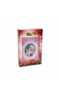 Полотенце Rebeka" Новый год" махра 50*90 1шт HS 1710 v1 pudra/пудровый (Акция)
