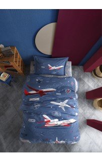 Постельное белье "Карвен" YOUNG STYLE ранфорс 1,5 спальн. Arrival Blue v-1