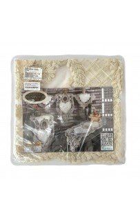 Скатерть Карвен 80*80 велюр с кружевом М844/1782 K15 крем