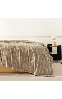 Плед Karven фланель евро PL 016 CUTTING v8/Coffee