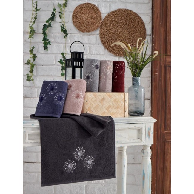 Набор полотенец Карвен " KARDELEN" махра 50*90/70*140/30*50 HS 1677v5 lacievert/синий(акция)