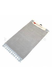 Набор ковриков для ванной Карвен POST DOKUMA SACAKLI/мех с бахрамой KV 414 gri/серый