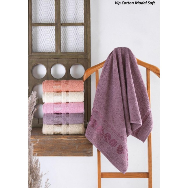 Полотенце Карвен Vip Cotton "MODAL SOFT" 70*140 6шт.махра H 3283