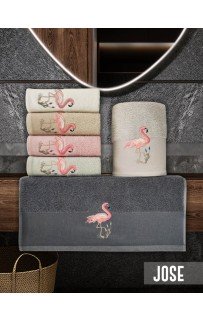 Полотенце кухонное Карвен Vip Cotton FLAMINGO махра 30*50 6 шт. НМ 776