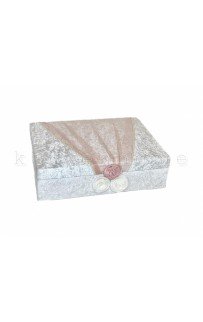 Набор полотенец Rebeka "FRANSIZ" махра 50*90/70*140 сундук HS1480 (V-8) серый (Акция)