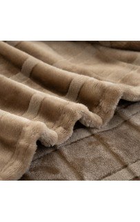 Плед Karven фланель евро PL 016 CUTTING v8/Coffee