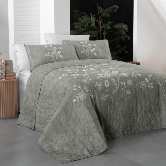 Комплект SAREV KLINA (покрывало с наволочками) хлопок евро 3 пр (230*240/50*70) Y 1002 v1/Bej