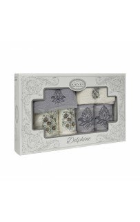 Набор полотенец в коробке Карвен "HENNA" махра 30*50(2)/ 50*90(2)/70*140(2) HS1718 св.серый Набор полотенец в коробке Карвен "HENNA" махра 30*50(2)/ 50*90(2)/70*140(2) HS1718 св.серый