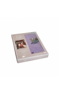 Парео для бани женское на липучке NILTEKS вафля 160*80 1шт B372 v10 сиреневый