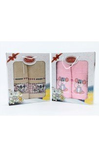 Набор полотенец Карвен " Мыши" махра 50*90/70*140 HS 1530 (Акция)