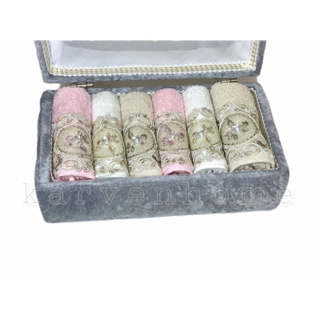 Набор полотенец кухонный Rebeka махра 30*50 6шт.сундук НМ 717 v1