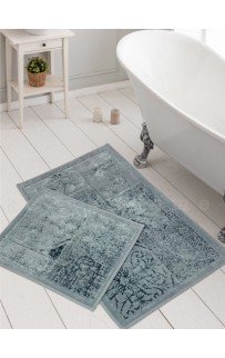 Набор ковриков для ванной Карвен NOSTALJI хлопок/вискоза 50*60-60*100 KV 429 gri/серый