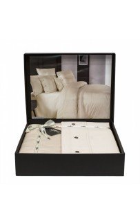 Постельное белье "Sarev" (300 tc) сатин 1,5 спальное N379 MONOCHROME v3/Cream