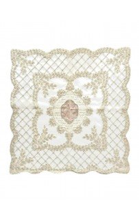 Скатерть Карвен 80*80 велюр с кружевом М845/1783 G03 крем