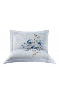 Постельное белье Карвен Stripe Satin с цветным принтом евро N250 -SB019 (6пр.) (Акция)