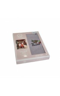 Парео для бани женское на липучке NILTEKS вафля 160*80 1шт B372 v11 св.лиловый