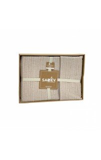 Комплект SAREV "ECHO" (покрывало летнее +наволочка) 1.5 сп. 2 пр. (170*230/50*70) Y 828 (V-7)bej.