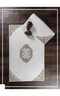 Набор ковриков для ванной с аппликацией и кружевами Карвен "VALENTIN" 60х50/60х100 KV 250 (Акция)