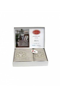 Набор полотенец Карвен " PASTEL PORTRE" махра 50*90/70*140 HS 1670v2 a.yesil/бежевый