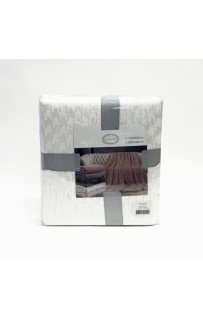 Плед Karven фланель евро PL 014 JACQAURD v4/Cream