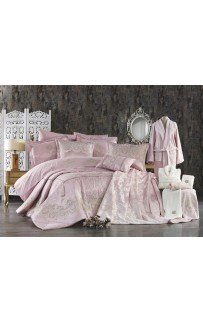 Комплект-сундук ZEBRA "BOLERO" с вышивкой евро (18 предметов) пудровый