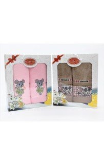 Набор полотенец Карвен " Мыши" махра 50*90/70*140 HS 1530 (Акция)