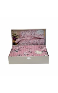 Постельное белье Карвен Stripe Satin с цветным принтом 1.5 спальное N249 -SB003(4пр.) (Акция)