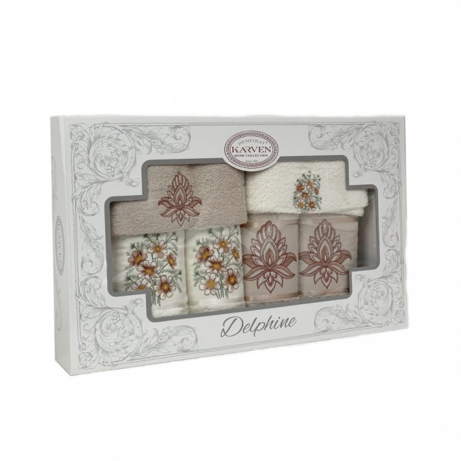 Набор полотенец в коробке Карвен "HENNA" махра 30*50(2)/ 50*90(2)/70*140(2) HS1718 св.бежевый Набор полотенец в коробке Карвен "HENNA" махра 30*50(2)/ 50*90(2)/70*140(2) HS1718 св.бежевый