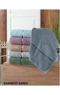 Полотенце Kарвен Bamboo "SAREV 1" 50*90 6шт бамбук H 4107 Полотенце Kарвен Bamboo "SAREV 1" 50*90 6шт бамбук H 4107