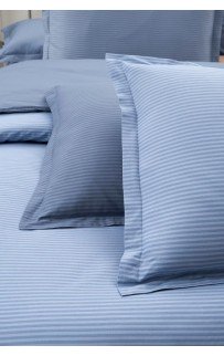 Постельное белье "Sarev"сатин евро N180 FANCY STRIPE v4/mavi