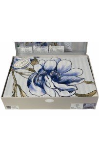 Постельное белье Карвен Stripe Satin с цветным принтом 1.5 спальное N249 -SB019(4пр.) (Акция)