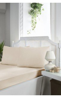 Простынь Карвен на резинке+наволочки 180*200+30см /50*70(2) ранфорс Р 904 v2 cream/кремовый (Акция)