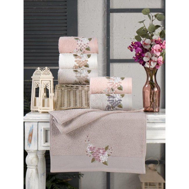 Набор полотенец кухонный Карвен махра с вышивкой 30*50 6 шт.НМ 777 GELINCEK