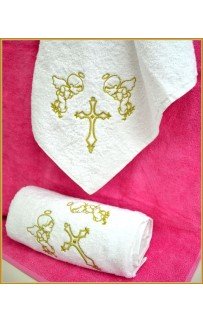 Полотенце Карвен "Крещение" махра 100*100 1шт.махра Н 1558 (Акция)