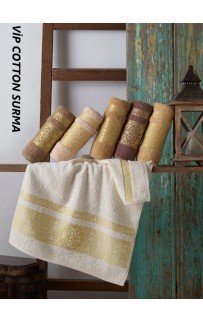 Полотенце Карвен Vip Cotton "SURMA" 80*150 6шт.махра H 3284