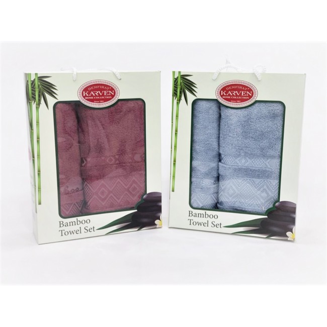 Набор полотенец Карвен бамбук 35*76/70*120 HS 1542 (Акция)