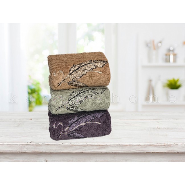Набор полотенец кухонный Карвен "TUY NAKIS" 30*50 3шт. махра.penye в коробке НМ 721 (v-2)