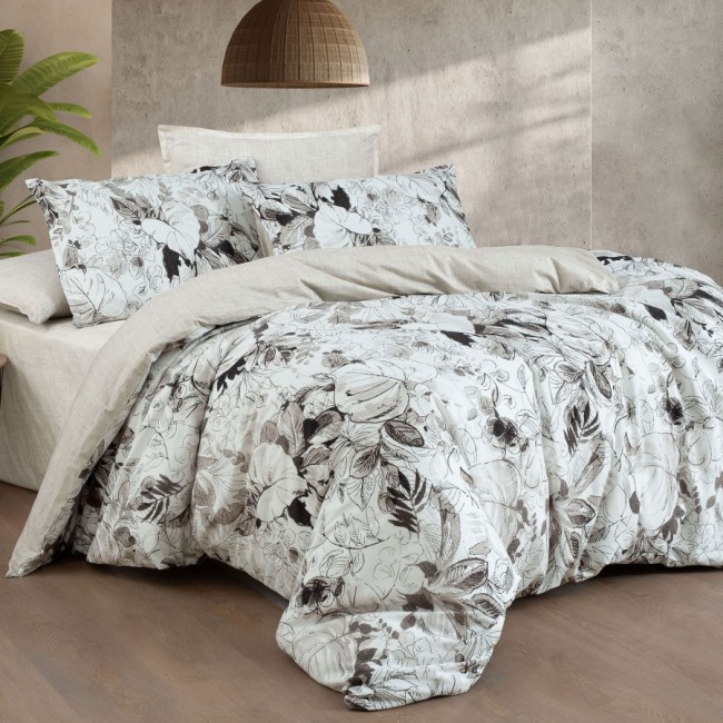 Постельное белье "Sarev Bazaar" ранфорс 1,5 спальн. N376 NOMI v1/Gri
