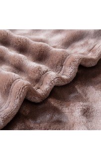 Плед Karven фланель евро PL 012 SOLID BUBBLE v2/Dark Brown