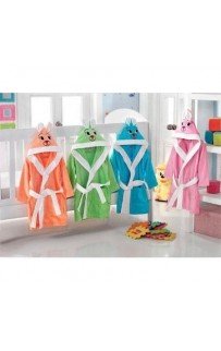 Детский халат "KARVEN" махра D 029 св-розовый