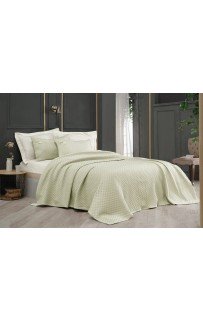 Комплект SAREV "BELIS"(покрывало летнее +2наволочки) евро 3 предмета Y 863v6 yesil/фисташковый