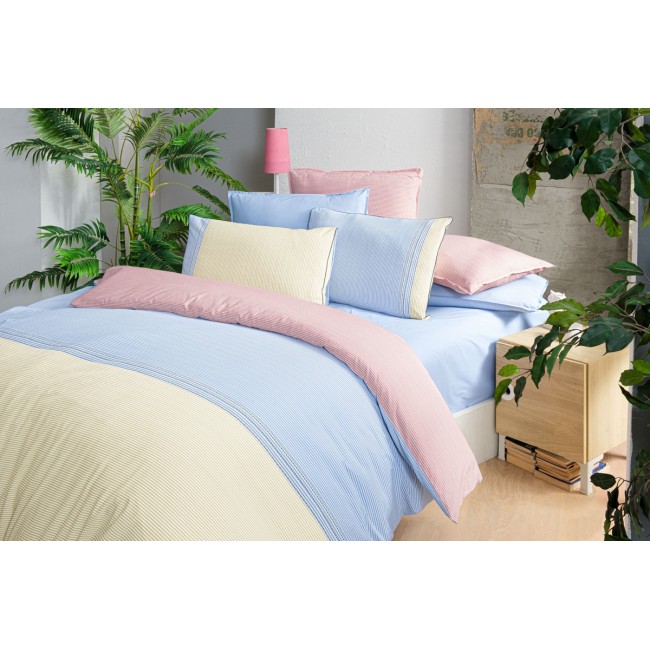 Постельное белье "Sarev"fancy poplin евро N194 SEVILLA v2/Mavi